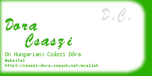 dora csaszi business card